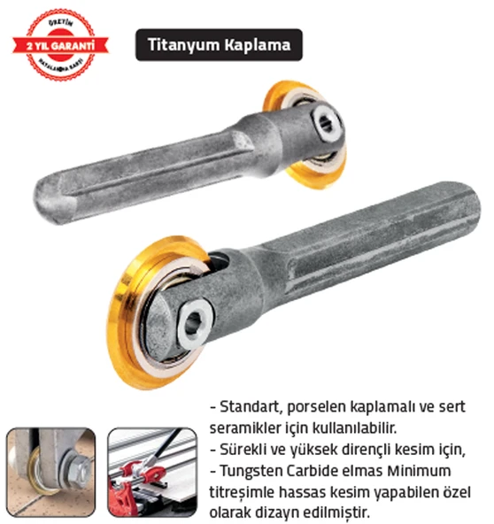 GRANİT - SERAMİK KESME ELMASI SAPLI 22 mm TİTANİUM ürün görseli 1