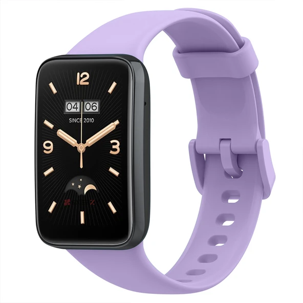 Mi Band 7 Pro İle Uyumlu Yumuşak Soft Silikon Tokalı Kordon  Lila ürün görseli 1