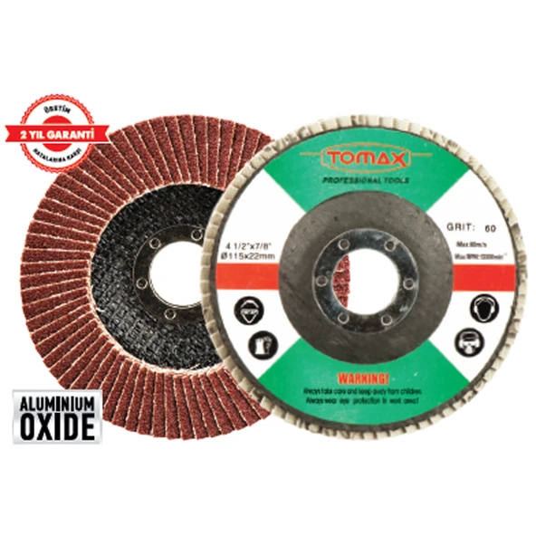 FLAP DİSK ZIMPARA 115 x 100 KUM (10 Adet) ürün görseli 1