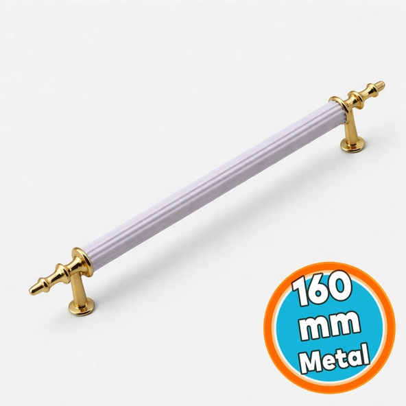 Metal Mobilya Kulpu Mutfak Çekmece Dolap Dolabı Kapak Kulpları Kulbu Gold Altın 160 mm 16 cm ürün görseli 1