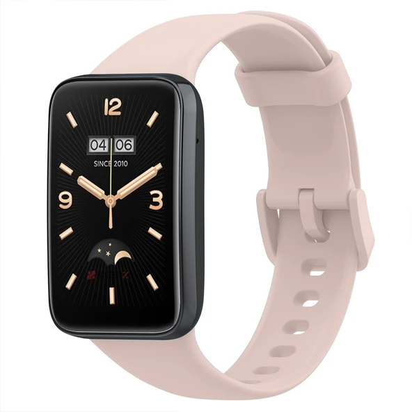 Mi Band 7 Pro İle Uyumlu Yumuşak Soft Silikon Tokalı Kordon  Pudra ürün görseli 1