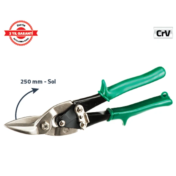 ALÜMİNYUM VE SAÇ KESME MAKASI SOL 250 mm ürün görseli 1