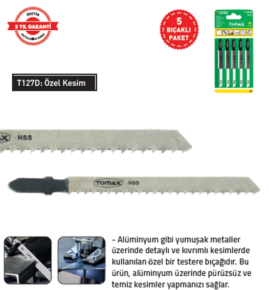 DEKUPAJ AĞZI BIÇAĞI 5 Lİ PK T:127/D ÖZEL (5x5 25 Adet) ürün görseli 1