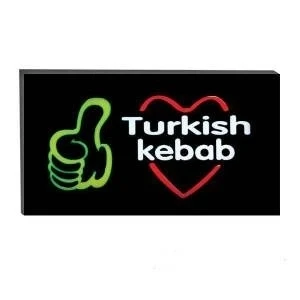 Işıklı Tak Çalıştır Hazır Tabela Turkish Kebap P133435S3302 ürün görseli 1