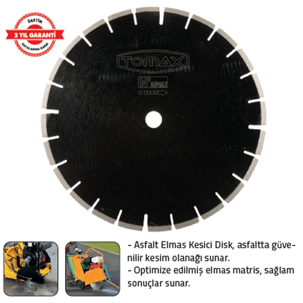 ELMASLI ASFALT KESME 450 x 3,6 x 8 x 25,4 mm ürün görseli 1