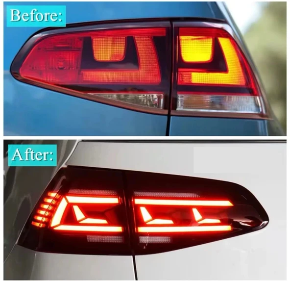 AUTOGP Vw golf 7 7,5 stop lambası ledli elegance model 2012 / 2020 - Resim 2