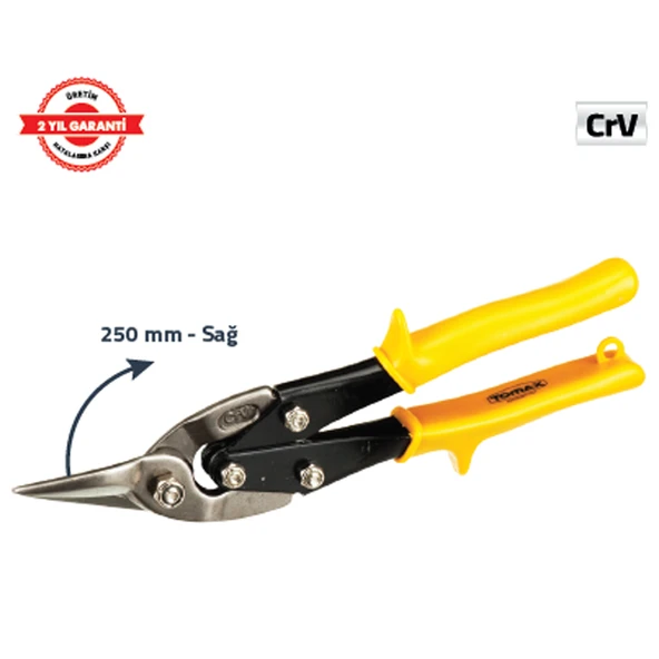 ALÜMİNYUM VE SAÇ KESME MAKASI SAĞ 250 mm ürün görseli 1