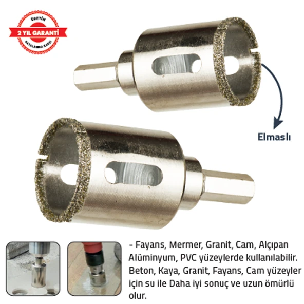 ELMASLI CAM PANÇ 25 mm ürün görseli 1