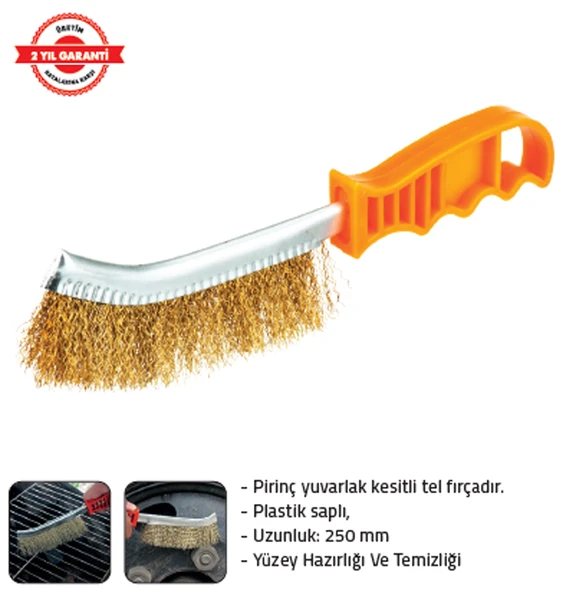 PLASTİK SAPLI TEL FIRÇA (10 Adet) ürün görseli 1