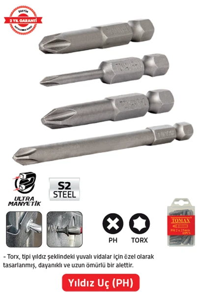 YUVARLAK BİTS UÇ TORX T.30 x 75 mm (20 Adet) ürün görseli 1