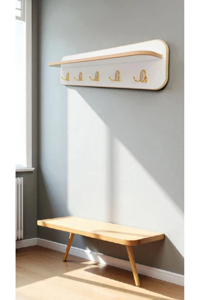 Emdief Home Portmanto Duvar Askılığı Elbise Askılığı 87 cm genişlik ürün görseli 1
