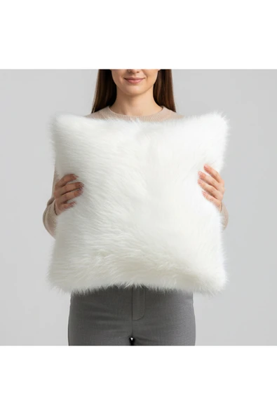 Ratemo Mobilya Elite Peluş Dekoratif Kırlent Kılıfı – 45x45 cm - Peluş Kırlent Kılıfı ürün görseli 1