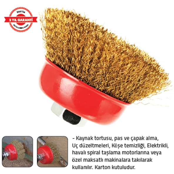 ÇANAK FIRÇA SAÇAKLI 100 mm ürün görseli 1