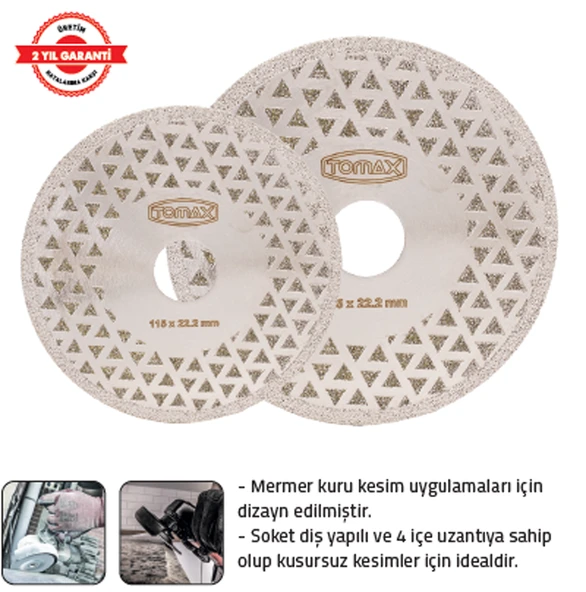 ELEKTROLİZE ELMAS KESİCİ 115 x 22,2 mm ürün görseli 1