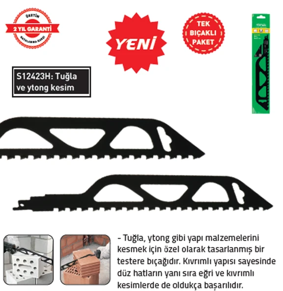 TİLKİ KUYRUĞU 405 mm (TUĞLA-YTONG) S2243HM (5 Adet) ürün görseli 1