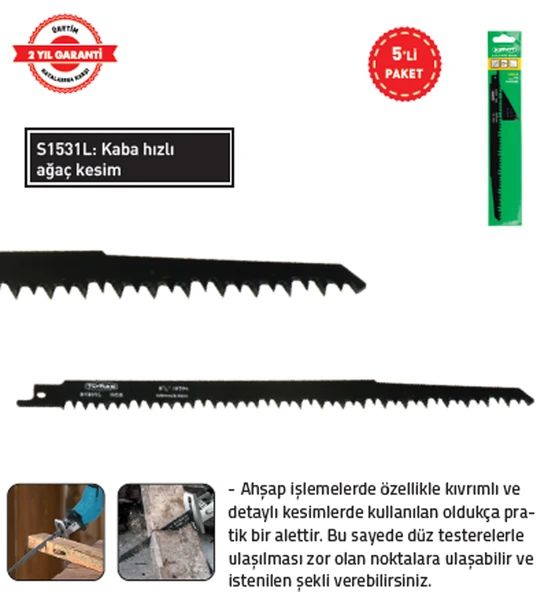 TİLKİ KUYRUĞU 240 mm (AHŞAP) S1531L (5 Adet) ürün görseli 1