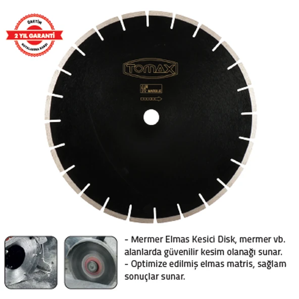 ELMASLI MERMER KESİCİ 350 x 3,2 x 8 x 25,4 mm ürün görseli 1