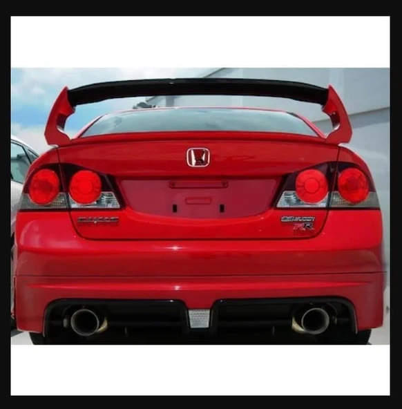 AUTOGP Honda civic fd6 uyumlu bagaj üstü spoiler yüksek oval 4 parça boyasız 2006 /2011 ürün görseli 1