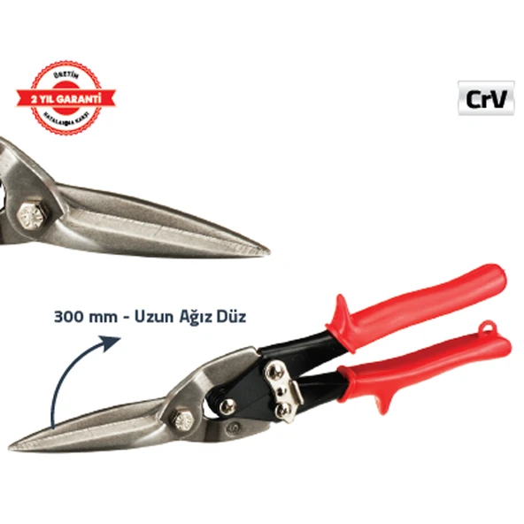 ALÜMİNYUM VE SAÇ KESME MAKASI 300 mm DÜZ ürün görseli 1