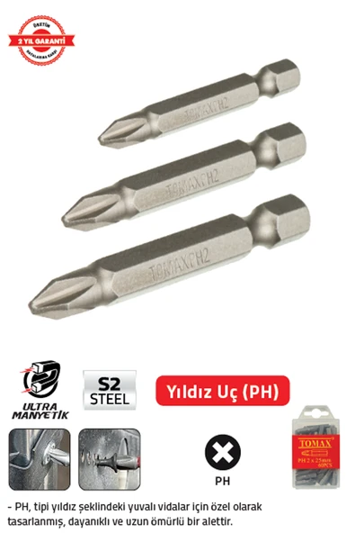 BİTS PH 0 x 100 mm (10 Adet) ürün görseli 1