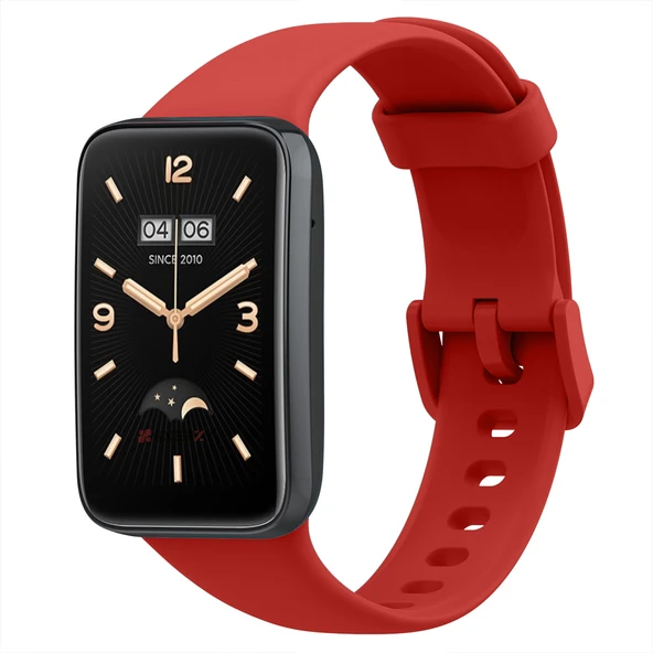 Mi Band 7 Pro İle Uyumlu Yumuşak Soft Silikon Tokalı Kordon  Kırmızı ürün görseli 1