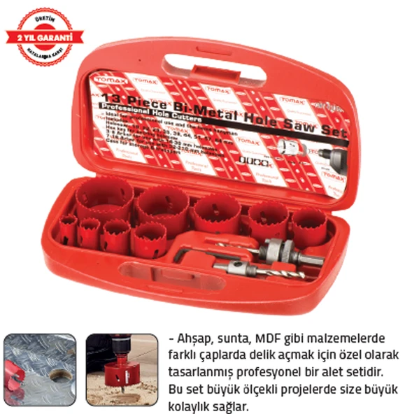Bİ-METAL PANÇ SET 9 PARÇA (19-57mm) ürün görseli 1