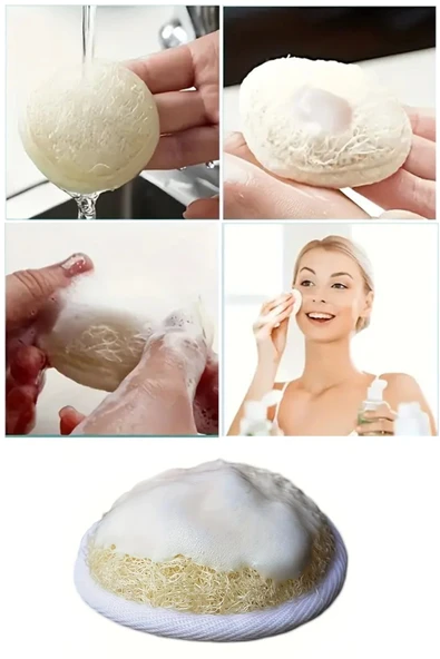 Mucit Home Yüz Kesesi Doğal Kabak Kese Lif Peeling Lifi ürün görseli 1