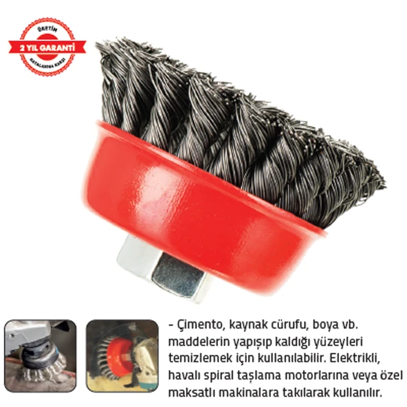 ÇANAK FIRÇA BURGULU 100 mm ürün görseli 1