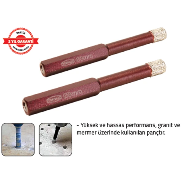 ELMASLI MERMER GRANİT PANÇ 8 mm ALTIGEN ürün görseli 1