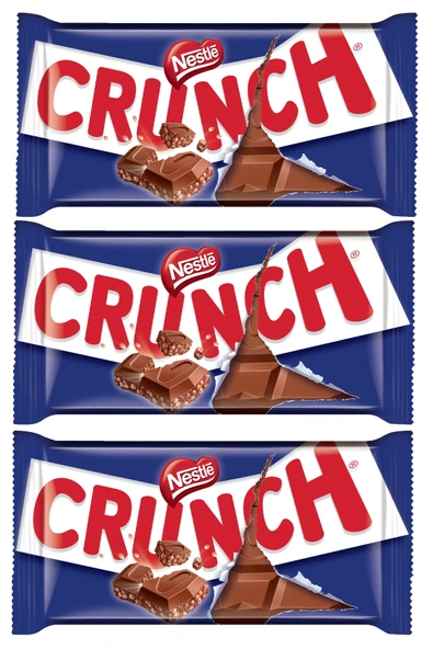 Nestle Crunch Pirinç Patlaklı Sütlü Çikolata 70 gr x 3 Adet ürün görseli 1