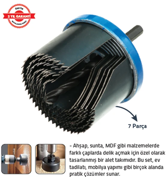 AHŞAP BUAT PANÇ SET 7 Lİ ürün görseli 1