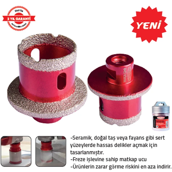 SERAMİK DELİK AÇMA DRENAJ UCU 50-70 MM ürün görseli 1