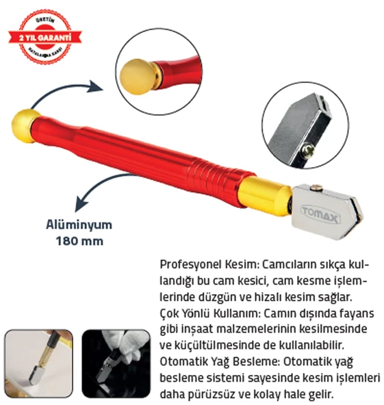 ALÜMİNYUM GAZLI CAM KESME ELMASI 180 mm ürün görseli 1