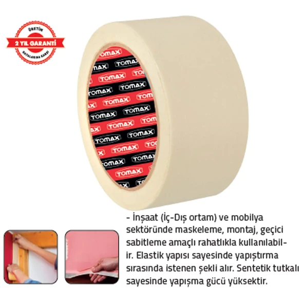 MASKELEME BANDI 36 mm x 30 mt (6 Adet) ürün görseli 1
