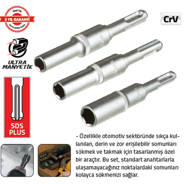 DERİN SOMUN ADAPTÖRÜ 13 mm SDS ürün görseli 1
