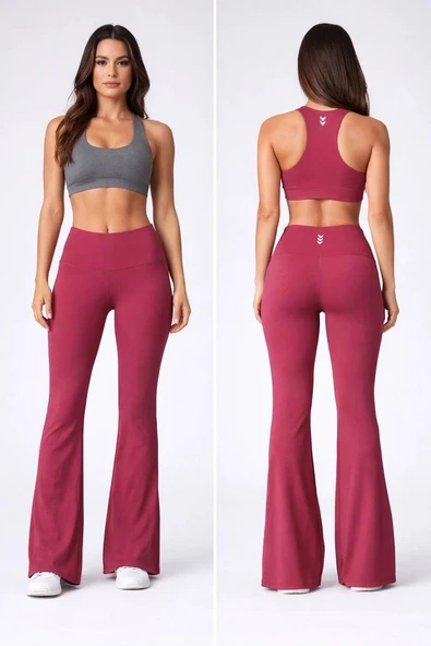 hummel Sajar Tight Pants 932455-2883 Kırmızı Kadın Tayt ürün görseli 1