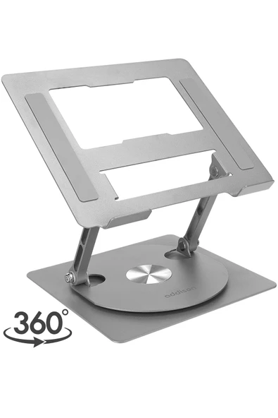 ADDISON AD-RC30 360 Derece Dönen Ayarlanabilir Katlanabilir Metal Notebook Laptop Yükseltici Stand ürün görseli 1