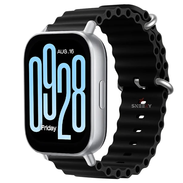 Redmi Watch 5 Active Redmi 5 Lite Uyumlu Kordon Kordon Ocean Tasarım Metal Toka Soft Silikon Kordon  Siyah ürün görseli 1