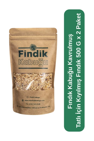 Fındık Kabuğu Kavrulmuş Tatlı İçin Kıyılmış Fındık 500 G x 2 Paket ürün görseli 1