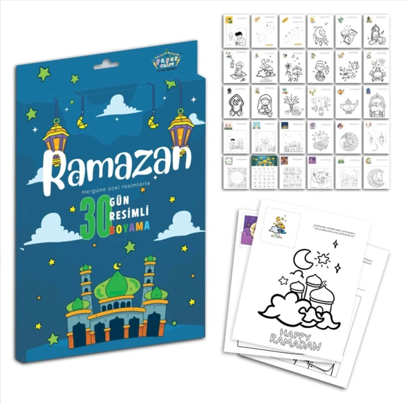 Ramazan Ayı 30 Gün Resimli Boyama Seti ürün görseli 1