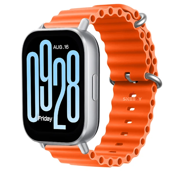 Redmi Watch 5 Active Redmi 5 Lite Uyumlu Kordon Kordon Ocean Tasarım Metal Toka Soft Silikon Kordon  Turuncu ürün görseli 1