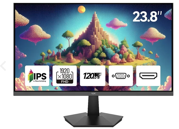 NPC 23.8 MF2408-A IPS 120Hz Monitör 5ms Hdmi Vga ürün görseli 1