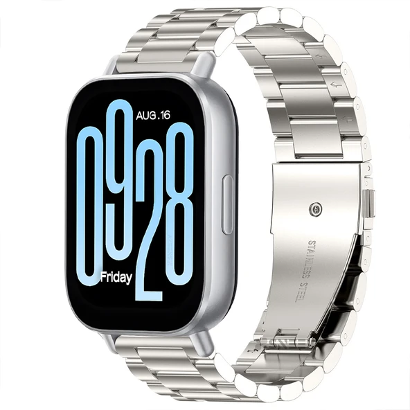 Redmi Watch 5 Active Redmi 5 Lite Uyumlu Kordon Kordon Paslanmaz Döküm Çelik Metal Baklalı Kordon  Starlight ürün görseli 1
