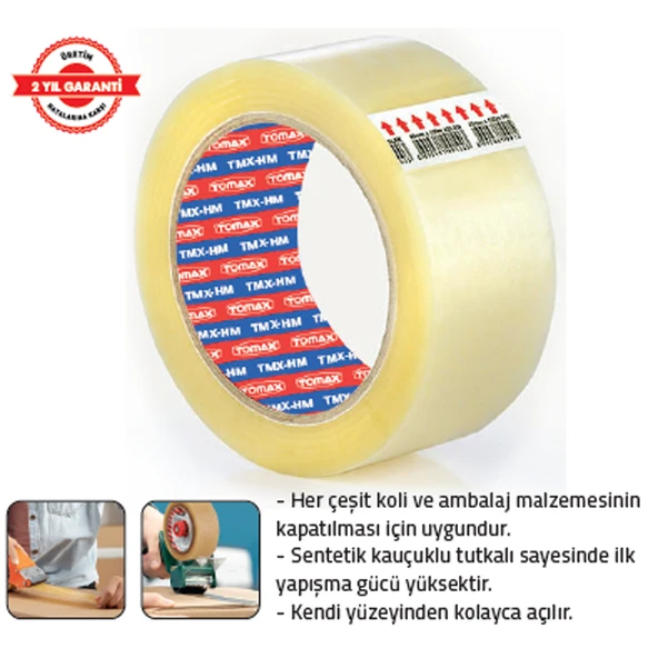 HM AMBALAJ BANDI 45 mm x 40 mt ŞEFFAF (6 Adet) ürün görseli 1