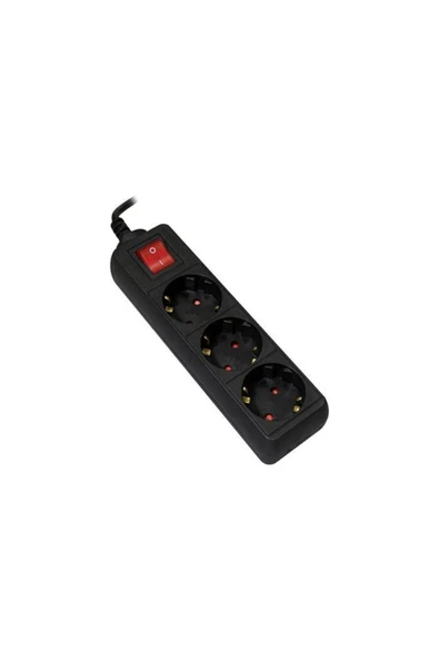 S-LINK Spg3-x-3 1.5m 3lü Akım Kor.kutu Siyah Priz ürün görseli 1