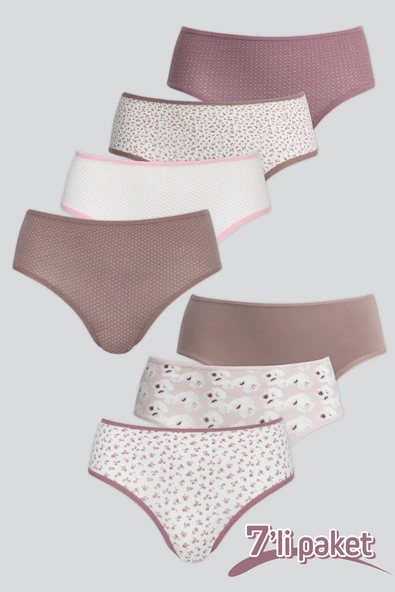 DoReMi Daily Fit 7’li Günlük Rahat Kalıp Kadın Slip Külot ürün görseli 1