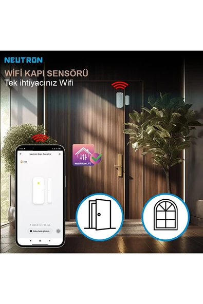 Neutron NTL-MC-02WBM Wi-Fi Kapı Pencere Sensörü ürün görseli 1
