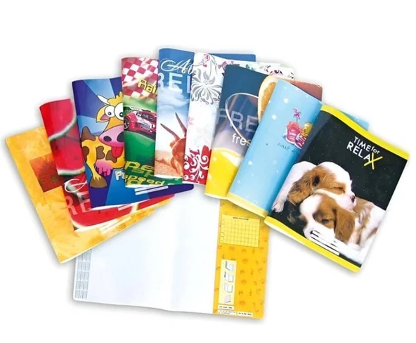 Kitap Kabı Karışık Desen Yapışkanlı - 10 adet ürün görseli 1
