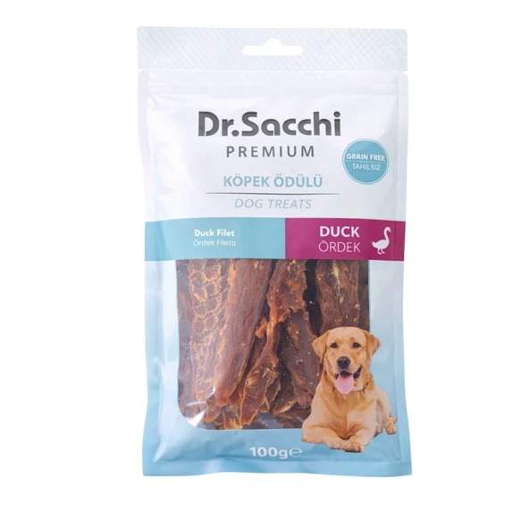 Dr.Sacchi Premium Ördekli Fileto Tahılsız Köpek Ödülü 100 Gr ürün görseli 1