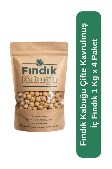Fındık Kabuğu Çifte Kavrulmuş İç Fındık 1 Kg x 4 Paket ürün görseli 1
